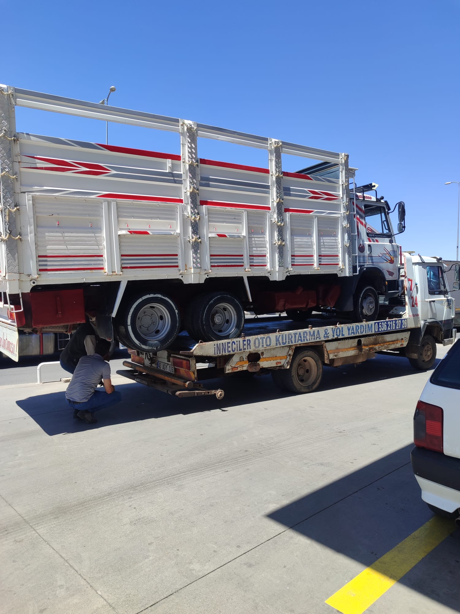 Bozkır Yolda Kalan Araç Çekimi